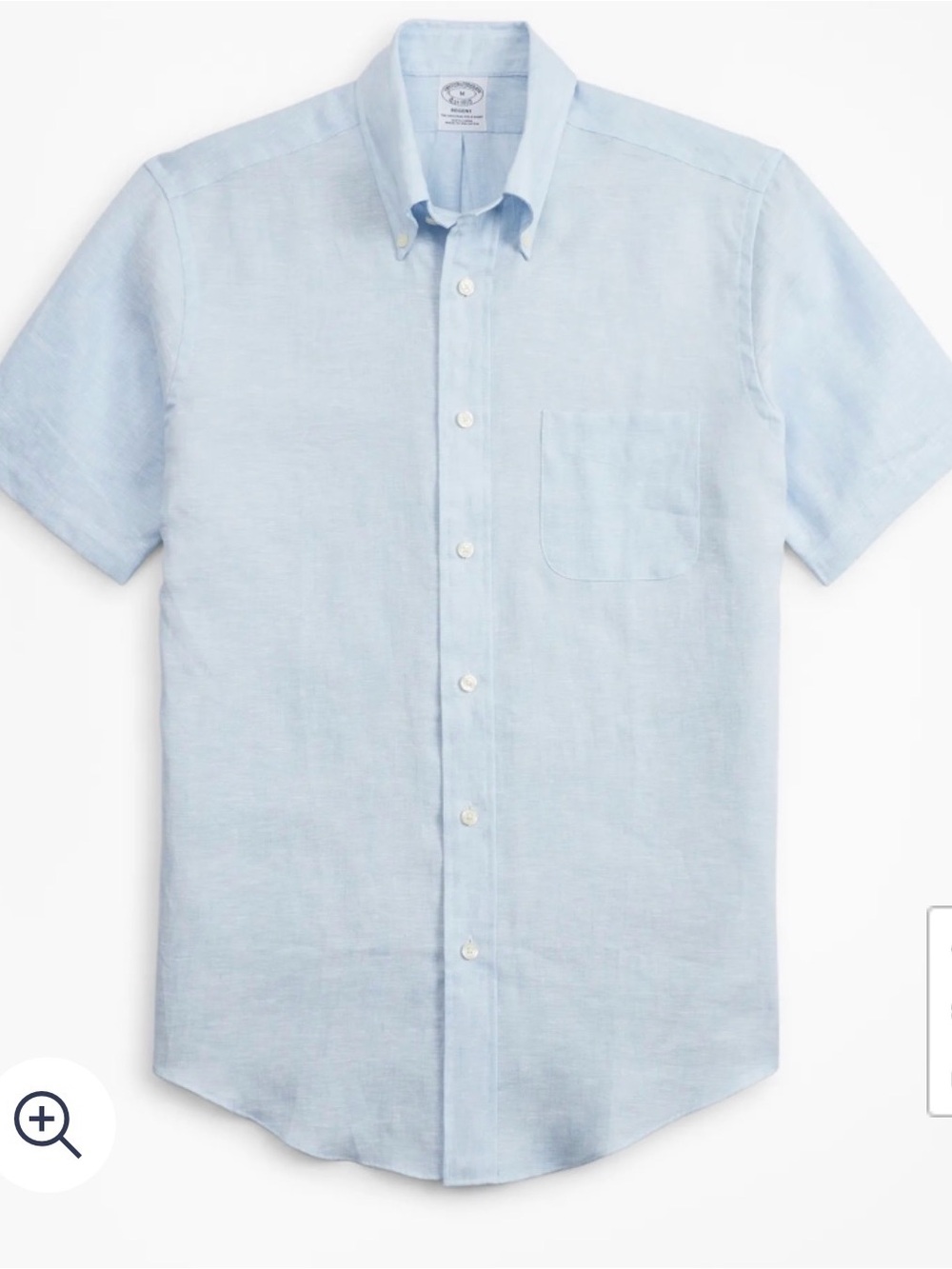 BROOKS BROTHERS 100% IIRISH LINEN Regent Regular-Fit s/sleeve Sport Shirt small